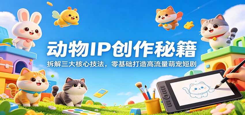 动物IP创作秘籍：拆解三大核心技法，零基础打造高流量萌宠短剧 - 觅资源