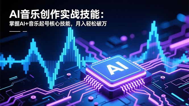 AI音乐创作实战技能：掌握AI+音乐起号核心技能，月入轻松破万|YX网创