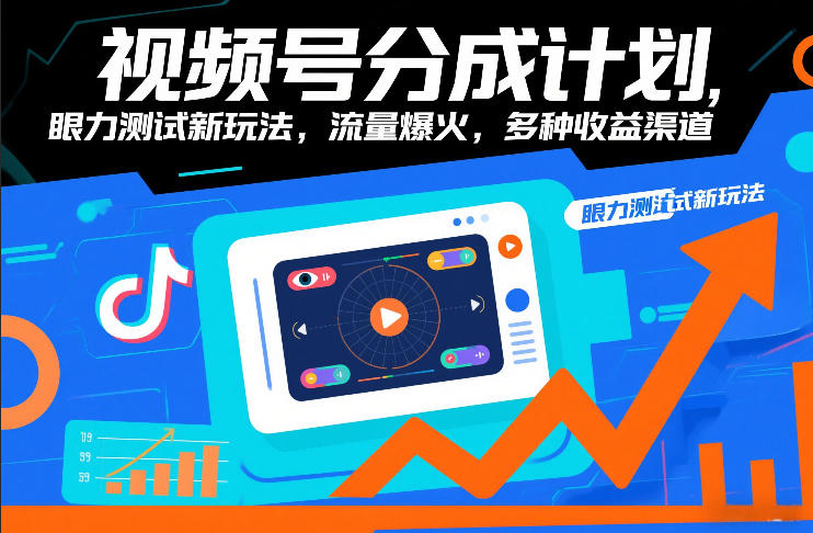 视频号分成计划，眼力测试新玩法，流量爆火，多种收益渠道|中创学习社
