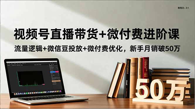 视频号直播带货+微付费进阶课：流量逻辑+微信豆投放+微付费优化，新手月销破50万|YX网创
