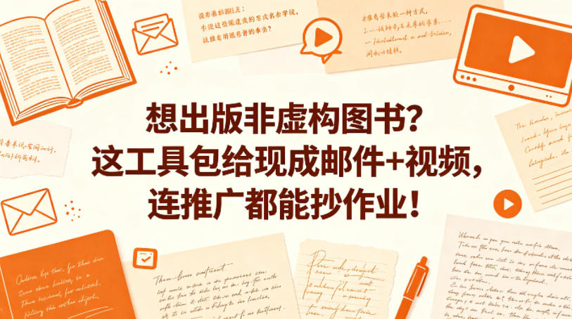 想出版非虚构图书？这工具包给现成邮件+视频，连推广都能抄作业！【原创双语字幕】 - 觅资源