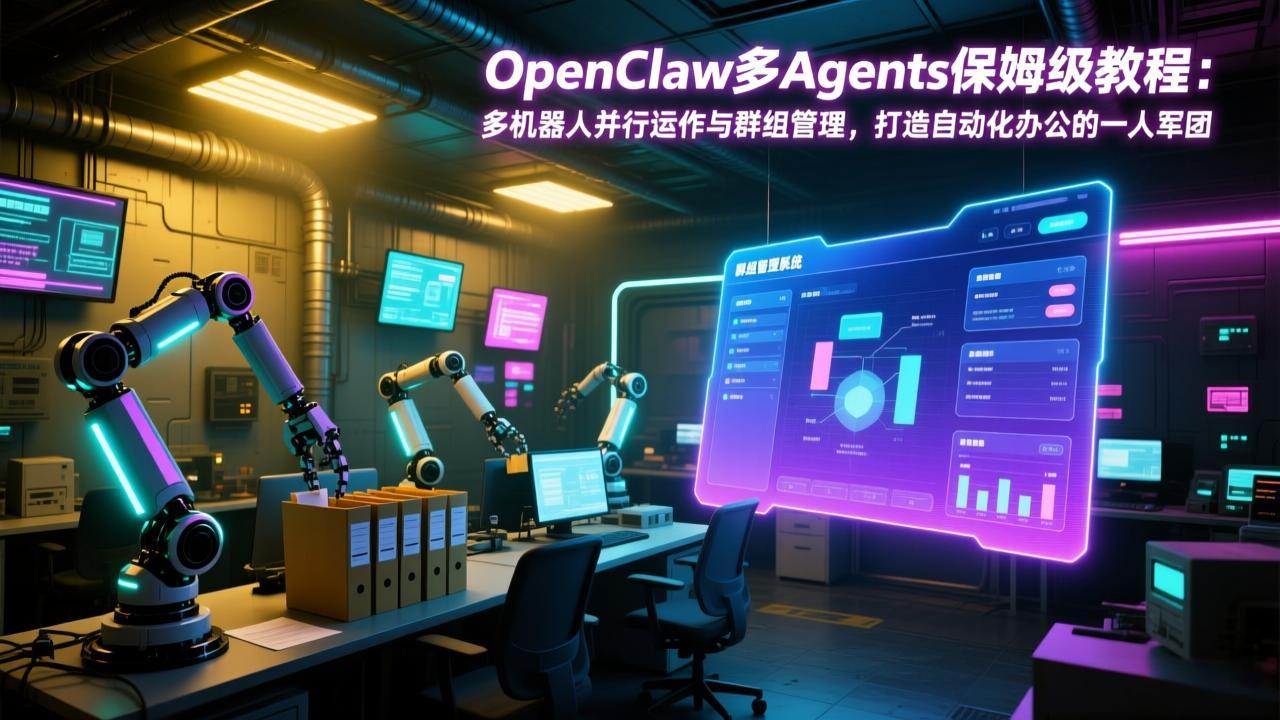 OpenClaw多Agents保姆级教程：多机器人并行运作与群组管理，打造自动化办公的一人军团 - 觅资源