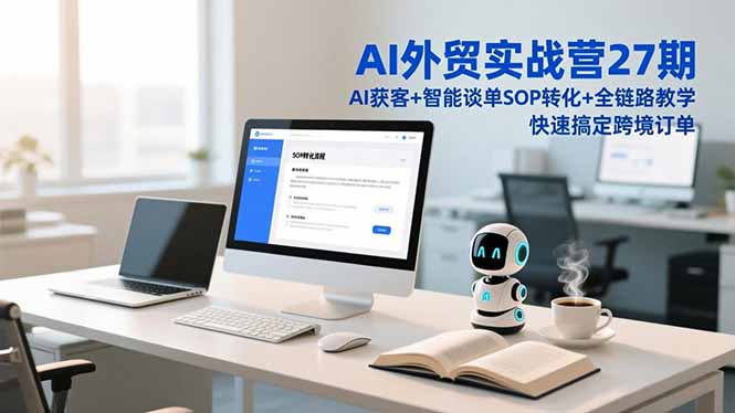 AI外贸实战营27期，AI获客+智能谈单+SOP转化+全链路教学，快速搞定跨境订单|YX网创