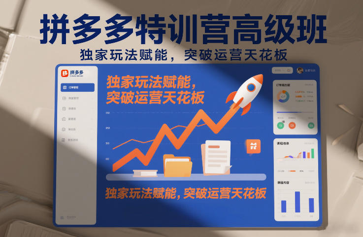 拼多多特训营高阶班，独家玩法赋能，突破运营天花板(更新26年1月)|中创学习社