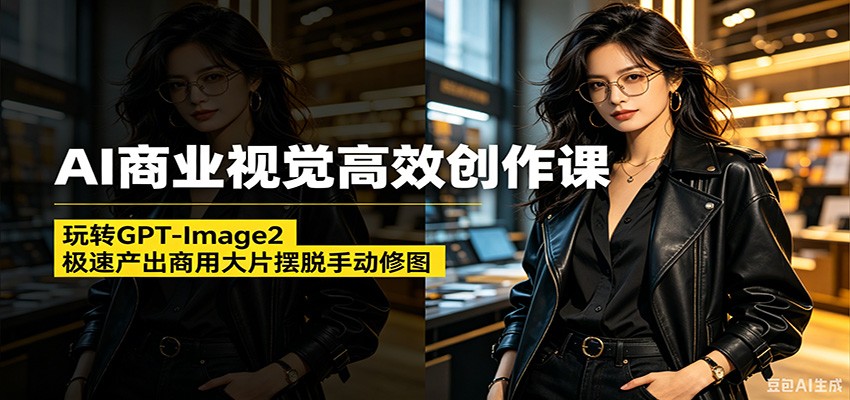 AI商业视觉高效创作课：玩转GPT-Image2，极速产出商用大片摆脱手动修图(更新) - 觅资源