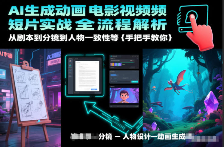 AI生成动画电影视频短片实战全流程解析，从剧本到分镜到人物一致性等手把手教你|YX网创