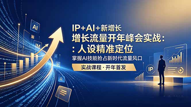 IP+AI+新增长 流量开年 峰会实战：人设精准定位 掌握AI技能抢占新时代流量风口 - 觅资源