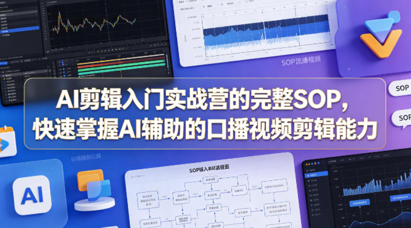 AI剪辑入门实战营的完整SOP，快速掌握AI辅助的口播视频剪辑能力 - 觅资源