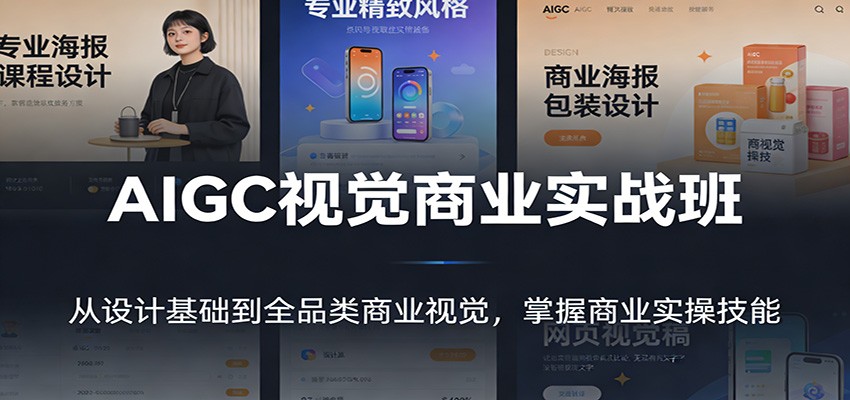 AIGC视觉商业实战班：从设计基础到全品类商业视觉，掌握商业实操技能|中创学习社