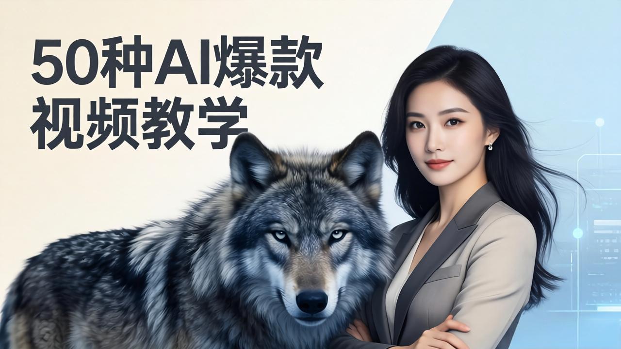 50种AI爆款视频教学：影视级古诗词+治愈萌宠+山海经蛟龙，高阶宝典商业落地 - 觅资源