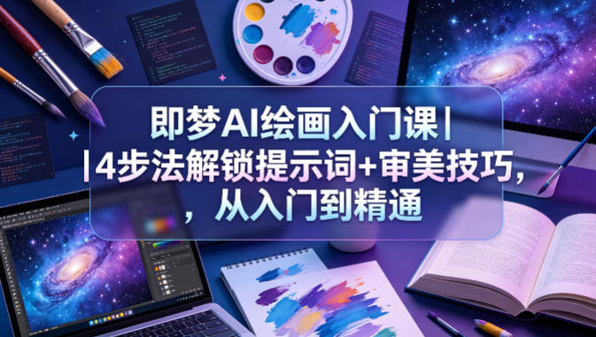 即梦AI绘画入门课｜4步法解锁提示词+审美技巧，从入门到精通 - 觅资源
