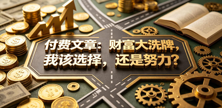 付费文章：财富大洗牌，我该选择，还是努力？ - 觅资源