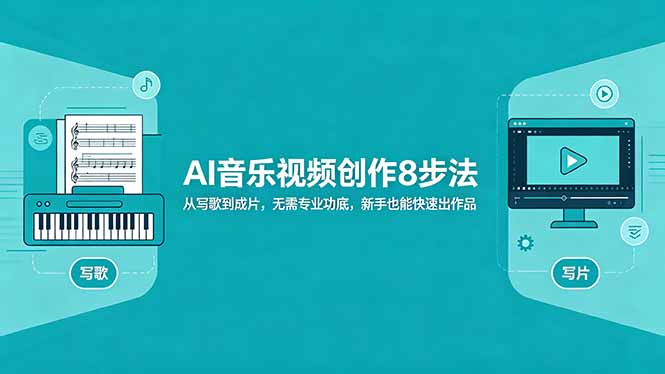 AI音乐视频创作8步法：从写歌到成片，无需专业功底，新手也能快速出作品 - 觅资源