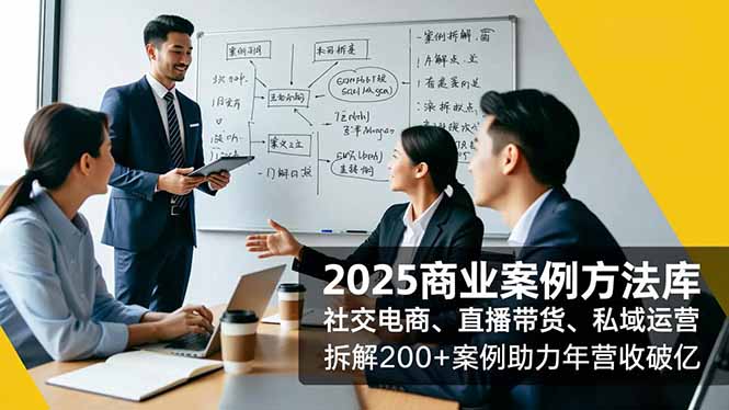 2025商业案例方法库，社交电商、直播带货、私域运营，拆解200+案例助力年营收破亿|YX网创