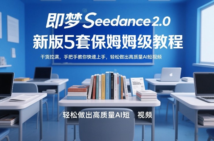 即梦Seedance2.0新版5套保姆级教程，干货拉满，手把手教你快速上手，轻松做出高质量AI短视频|中创学习社