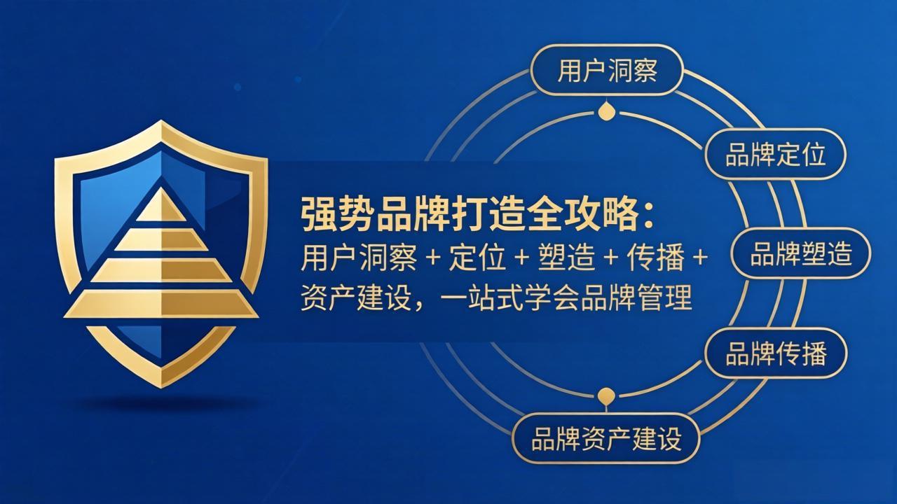 强势品牌打造全攻略：用户洞察 + 定位 + 塑造 + 传播 + 资产建设，一站式学会品牌管理 - 觅资源