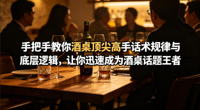 付费文章：手把手教你酒桌顶尖高手话术规律与底层逻辑，让你迅速成为酒桌话题王者(二十年全网独家经验分享) - 觅资源