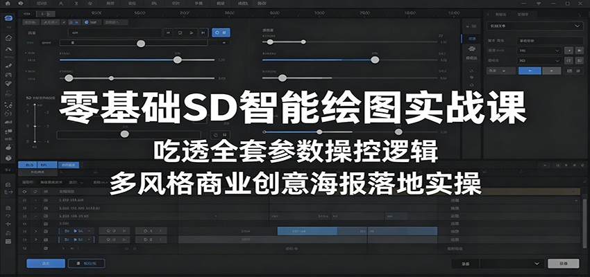 零基础SD智能绘图实战课：吃透全套参数操控逻辑，多风格商业创意海报落地实操 - 觅资源