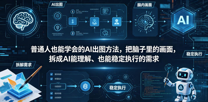 普通⼈也能学会的AI出图⽅法，把脑子里的画面，拆成AI能理解、也能稳定执行的需求【文档】 - 觅资源