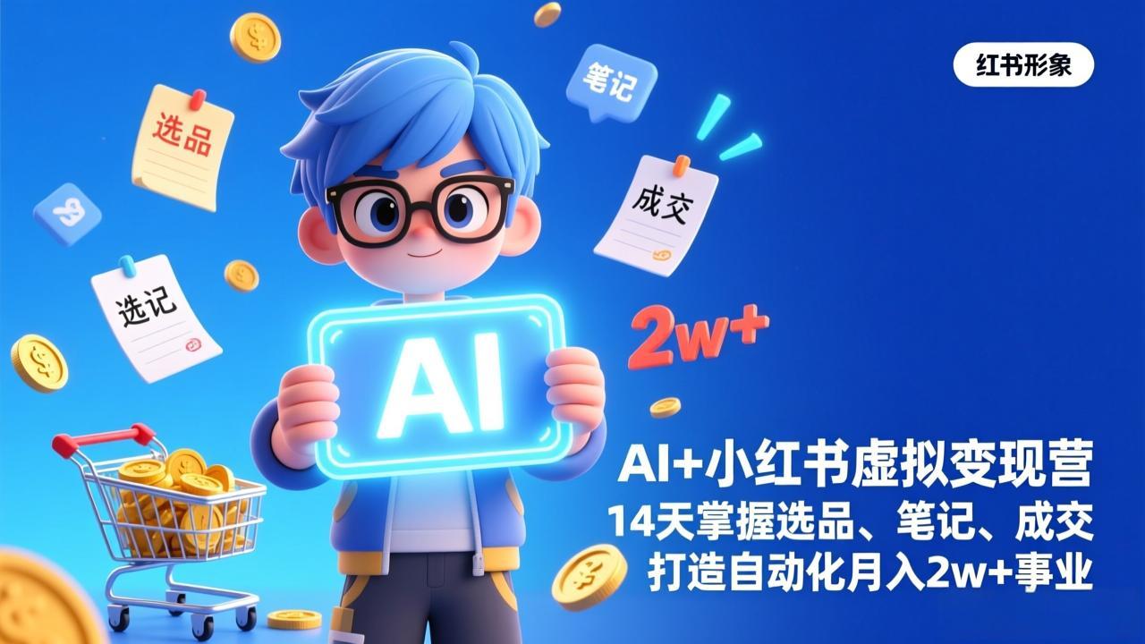 AI+小红书虚拟变现营(完结|中创学习社