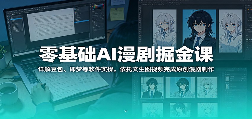 零基础AI漫剧掘金课：详解豆包、即梦等软件实操，依托文生图视频完成原创漫剧制作 - 觅资源