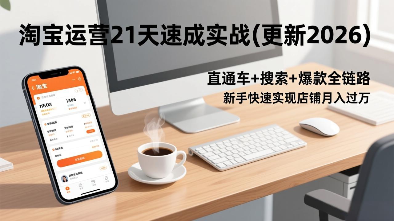 淘宝运营21天速成实战(更新2026|中创学习社