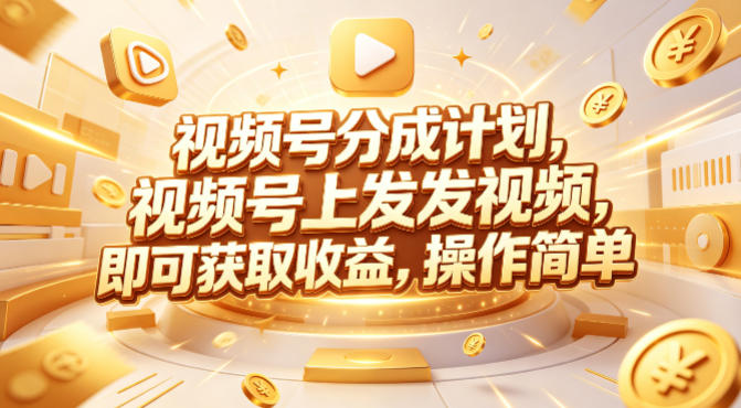 视频号分成计划，599元众筹的Red团队课程，视频号上发发视频，即可获取收益，操作简单 - 觅资源