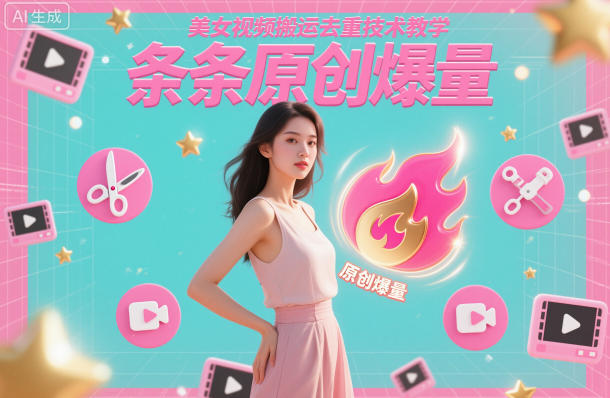 美女视频搬运去重技术教学，条条原创爆量|YX网创