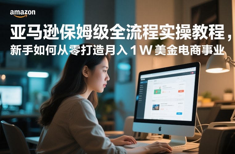 亚马逊保姆级全流程实操教程，新手如何从零打造月入1W美金电商事业|中创学习社