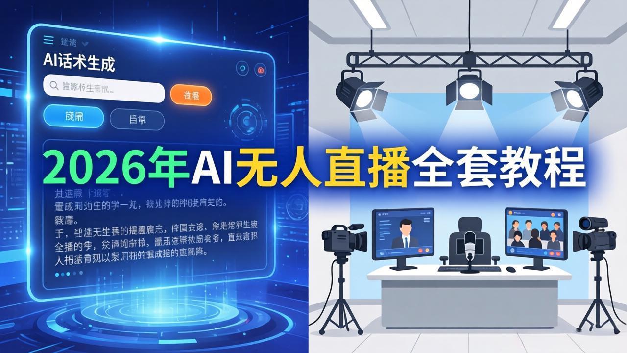 2026年AI无人直播全套教程：OBS安装+软件配置+直播间搭建+话术生成+一键开播实操 - 觅资源