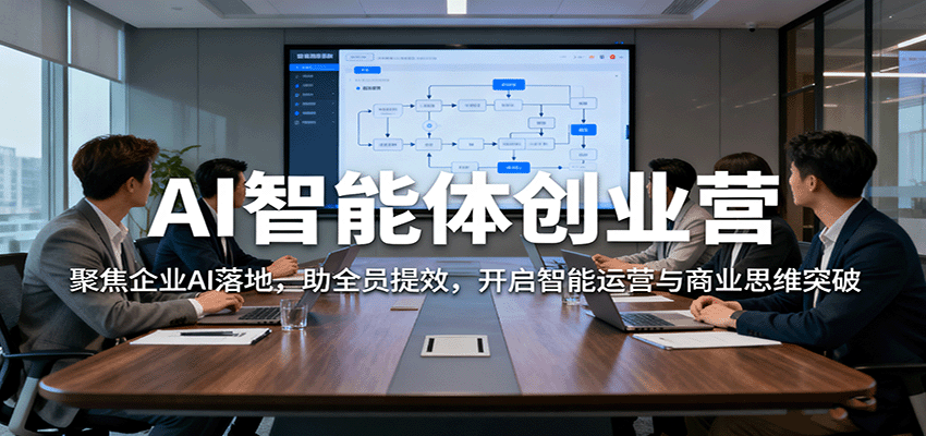AI智能体创业营：聚焦企业AI落地，助全员提效，开启智能运营与商业思维突破|YX网创