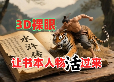 书本人物裸眼3D视频，新的玩法，流量超猛，保姆级教程|YX网创