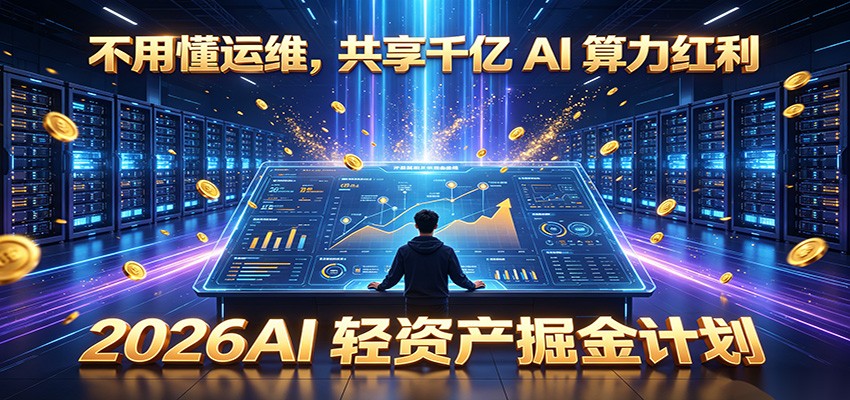 不用懂运维，共享千亿 AI 算力红利，2026AI 轻资产掘金计划 - 觅资源