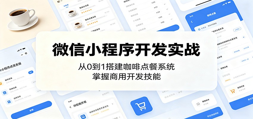 微信小程序开发实战：从0到1搭建咖啡点餐系统，掌握商用开发技能 - 觅资源