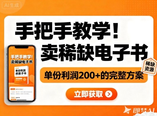 手把手教学！在小红书卖稀缺电子书，单份利润2张+的完整方案|YX网创