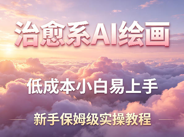 治愈系AI绘画提示词项目，低成本小白易上手，每天10分钟，新手保姆级实操教程 - 觅资源