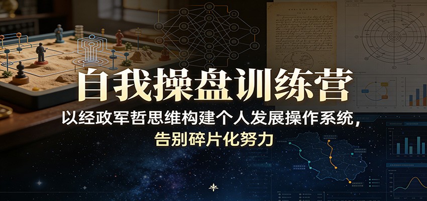 自我操盘训练营：以经政军哲思维构建个人发展操作系统，告别碎片化努力|中创学习社