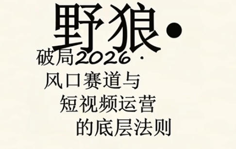 野狼团队·多平台实操运营课，覆盖AI口播、服装、好物、漫剪等热门玩法(更新4月29日) - 觅资源