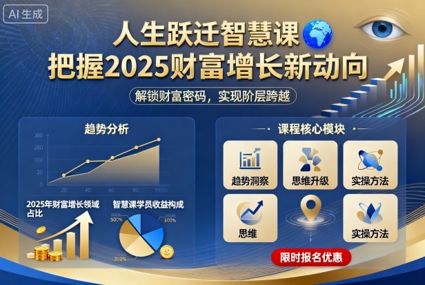 人生跃迁智慧课，把据2025财富增长新动向|YX网创