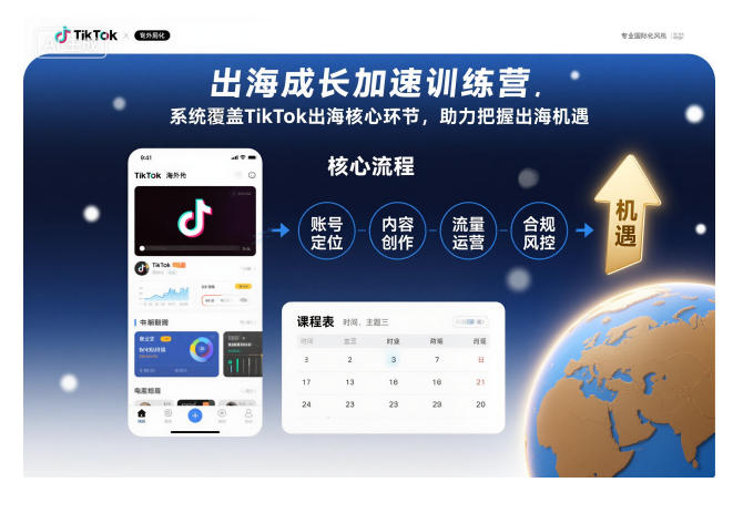 出海成长加速训练营，系统覆盖TikTok出海核心环节，助力把握出海机遇(更新)|YX网创
