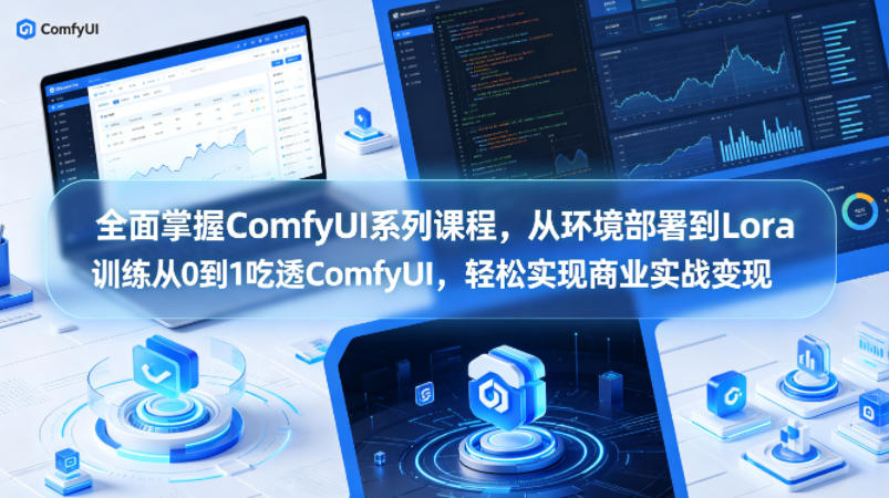 全面掌握ComfyUI系列课程，从环境部署到Lora训练从0到1吃透ComfyUI，轻松实现商业实战变现 - 觅资源