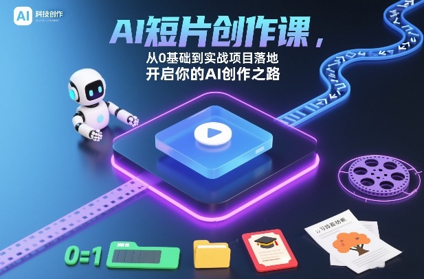 AI短片创作课，从0基础到实战项目落地，开启你的AI创作之路(更新0411) - 觅资源