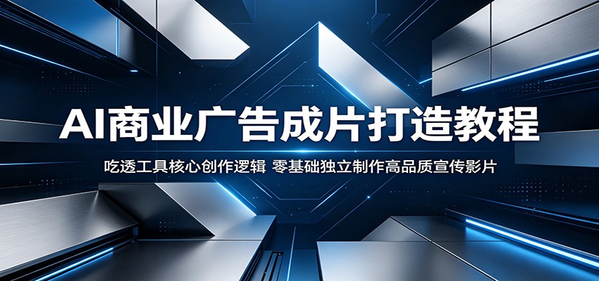 AI商业广告成片打造教程：吃透工具核心创作逻辑，零基础独立制作高品质宣传影片 - 觅资源