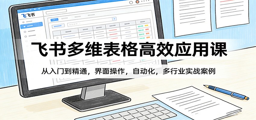 飞书多维表格高效应用课：从入门到精通，界面操作，自动化，多行业实战案例 - 觅资源