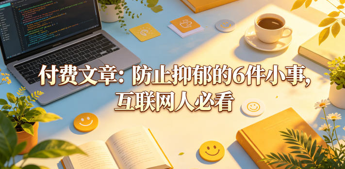 付费文章：防止抑郁的6件小事，互联网人必看！ - 觅资源
