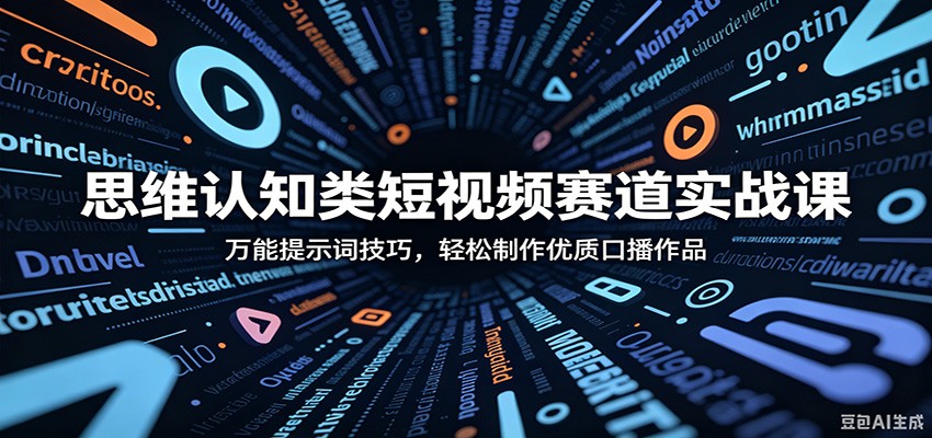 思维认知类短视频赛道实战课：万能提示词技巧，轻松制作优质口播作品 - 觅资源