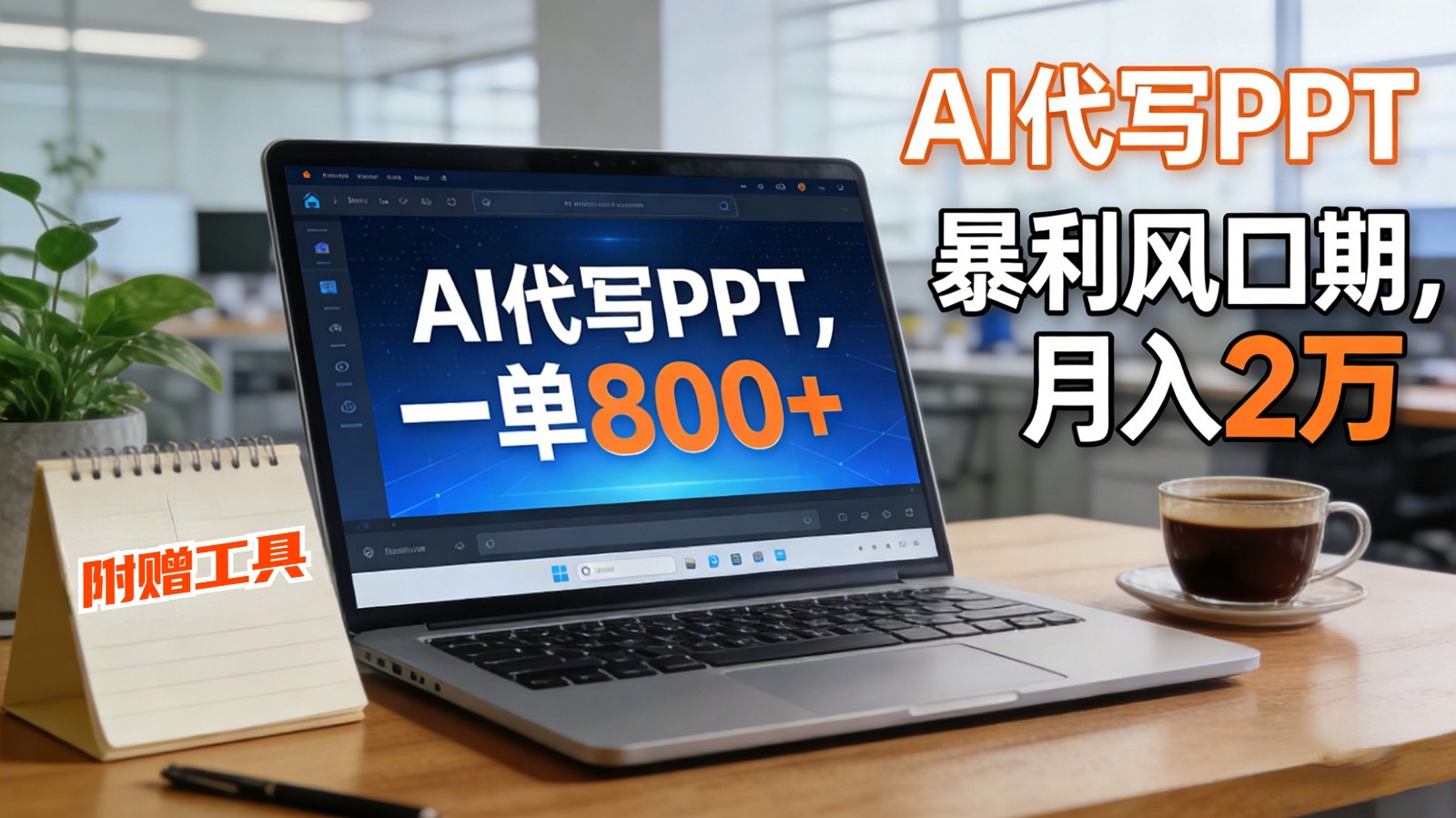 AI 代写做 PPT！一单狂赚 800+，风口期月入 2 万(工具 + 提示词直接送)|YX网创
