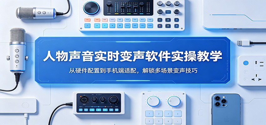 人物声音实时变声软件实操教学：从硬件配置到手机端适配，解锁多场景变声技巧 - 觅资源