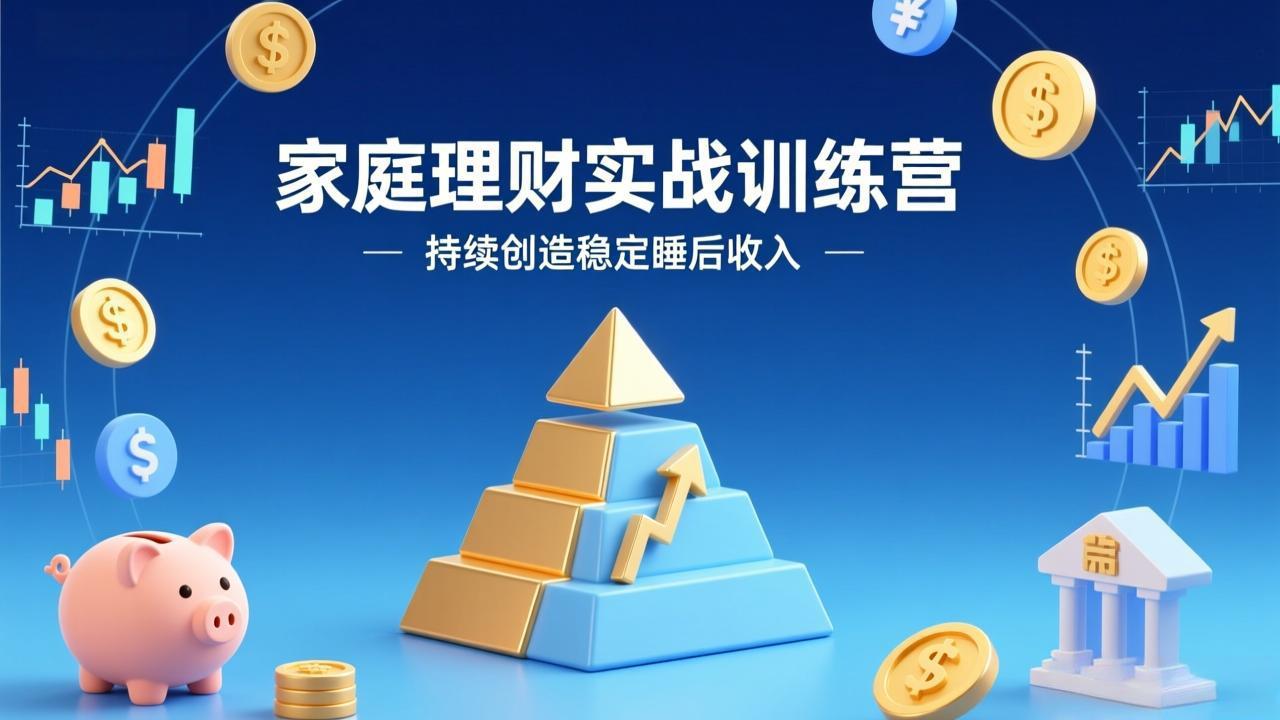 家庭理财实战训练营：从0到1建体系，三阶进阶层层递进，助你持续创造稳定睡后收入|中创学习社
