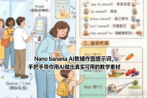 Nano banana AI教辅作图提示词，手把手带你用AI做出真实可用的教学素材|中创学习社